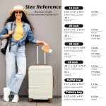 Coolife 3-Piece Hardside Luggage Set - Navy