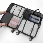 7-Piece Travel Packing Cube Set in Black
