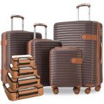 Merax Expandable Hard Shell Luggage Set with Wheels
