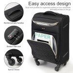 Coolife 20-Inch Lightweight Pink Rolling Suitcase