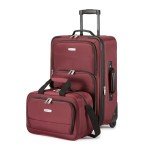 Amazon Basics Red Luggage Set with Tote Bag
