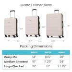 Light Pink Westridge 3-Piece Hardshell Luggage Set