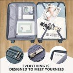 Ledaou 3-Piece Luggage Set with Packing Cubes