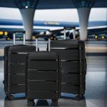 Ledaou 3-Piece Luggage Set with Packing Cubes