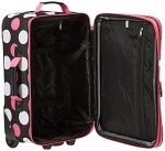 Rockland Pink Dot Softside Luggage Set, 2-Piece