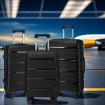 Ledaou 3-Piece Luggage Set with Packing Cubes