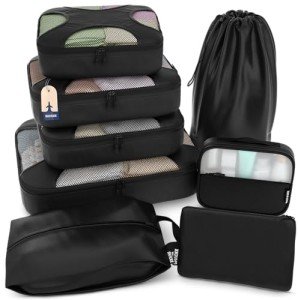 Shacke 8-Piece Lightweight Packing Cubes Set