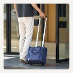 Amazon Basics 14" Underseat Rolling Luggage - Navy
