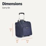 Amazon Basics 14" Underseat Rolling Luggage - Navy
