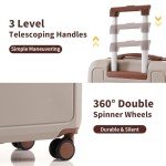 Merax Lightweight Khaki 8-Piece Luggage Set