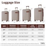 Merax Lightweight Khaki 8-Piece Luggage Set