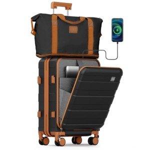 imiomo 20-Inch Spinner Carry-On Luggage with Lock