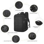 Large 50L Travel Backpack with USB Charging Port