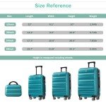 Merax 13-Piece Hardshell Luggage Set - Blue