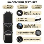 Heavy-Duty Golf Travel Bag with Wheels & Cooler