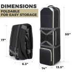 Heavy-Duty Golf Travel Bag with Wheels & Cooler