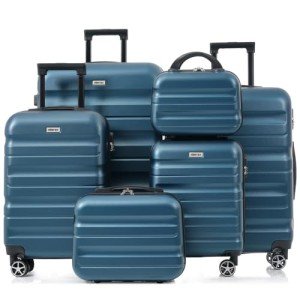 Merax 6-Piece Hardshell Luggage Set - Ink Blue
