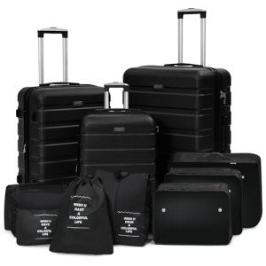 Kromax Expandable 3-Piece Hardshell Luggage Set