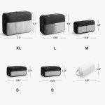 Expandable Compression Packing Cubes Set - 6 Pieces