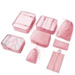 8-Piece Travel Packing Cubes Set - Pink