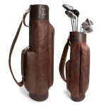 Vintage Leather Golf Bag with Shoulder Strap