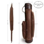 Vintage Leather Golf Bag with Shoulder Strap