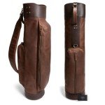 Vintage Leather Golf Bag with Shoulder Strap