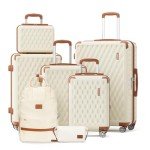 Melalenia 7-Piece Hard Shell Luggage Set