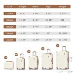 Melalenia 7-Piece Hard Shell Luggage Set