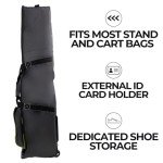 Deluxe Izzo Golf Travel Bag - Grey/Lime Case