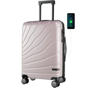 Light Purple 20-Inch Expandable Carry-On Luggage