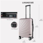 Light Purple 20-Inch Expandable Carry-On Luggage
