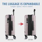 Light Purple 20-Inch Expandable Carry-On Luggage