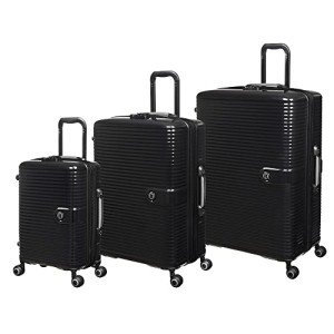 Helixian 3-Piece Black Hardside Spinner Luggage Set