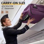 LARVENDER Expandable 3-Piece Softside Luggage Set