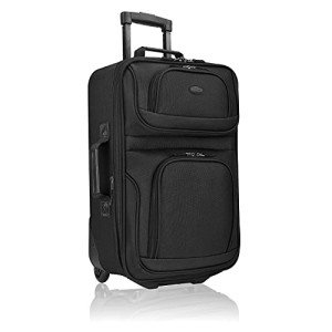 U.S. Traveler 20" Lightweight Rolling Carry On Black