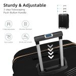 LARVENDER 7-Piece Expandable Hardside Luggage Set