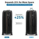 LARVENDER 7-Piece Expandable Hardside Luggage Set