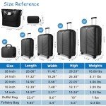 LARVENDER 7-Piece Expandable Hardside Luggage Set