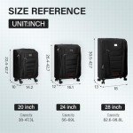 Lightweight Expandable 3-Piece Softside Luggage Set