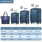 Navy Blue 5-Piece Expandable Softside Luggage Set