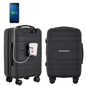 French Connection St. Martin Black Carry-On Luggage
