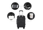 French Connection St. Martin Black Carry-On Luggage