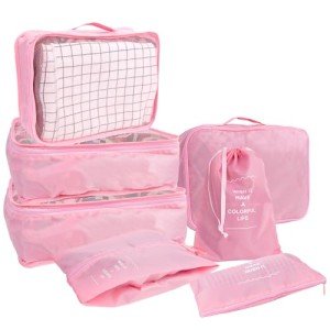 JANKOW 7-Piece Packing Cubes Set - Pink