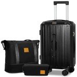 Romswi 3-Piece Lightweight Carry-On Luggage Set