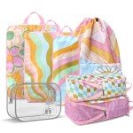 Boho Rainbow Packing Cubes - 7 Piece Set