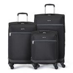 Amazon Basics Softside 3-Piece Luggage Set - Black