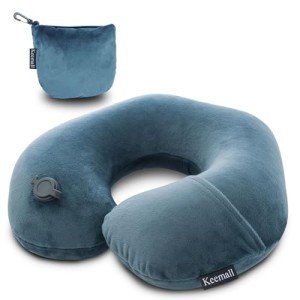 Keemall Washable Inflatable Travel Neck Pillow