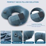 Keemall Washable Inflatable Travel Neck Pillow