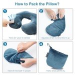 Keemall Washable Inflatable Travel Neck Pillow